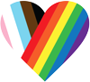 rainbow heart LGBTQ inclusive